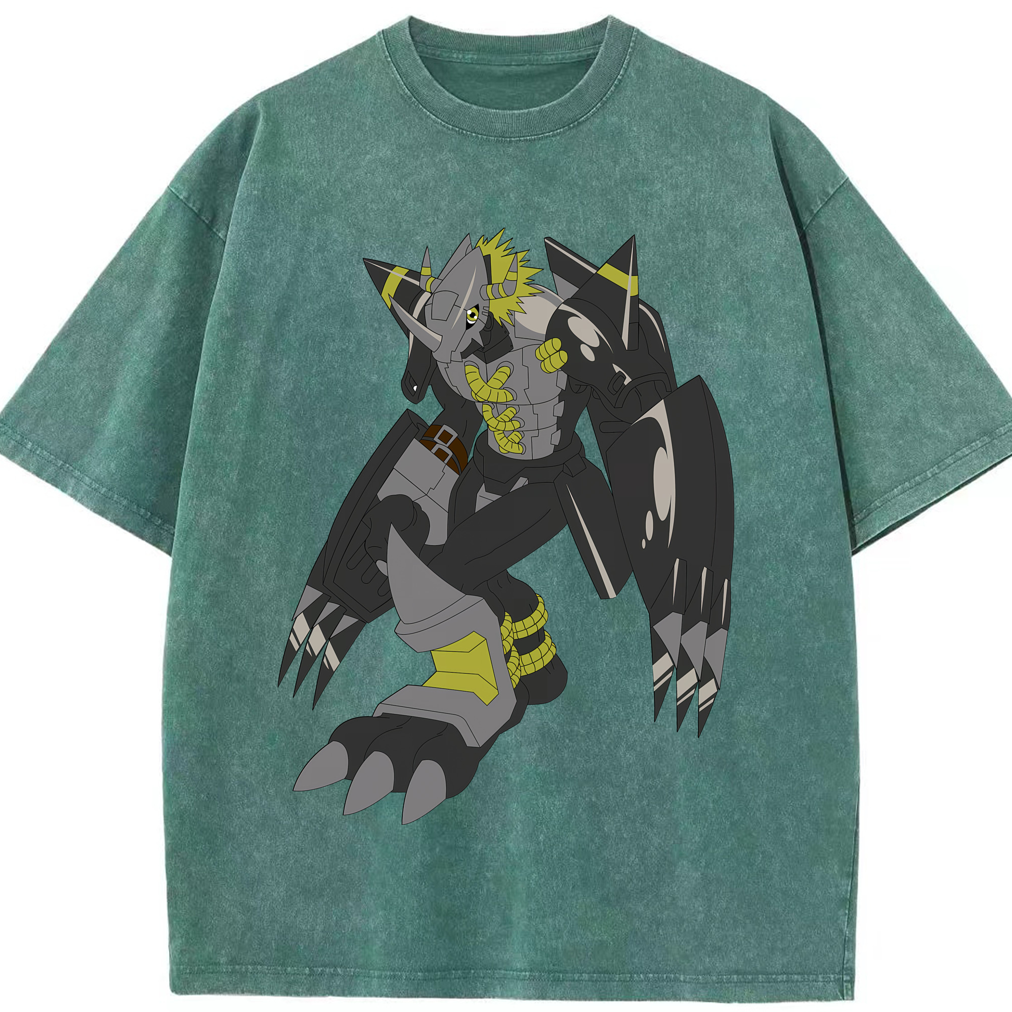 （画像用） Digimon デジタルモンスター/デジモン 綿100% ヴィンテージ風 半袖Tシャツ（フロントプリント）